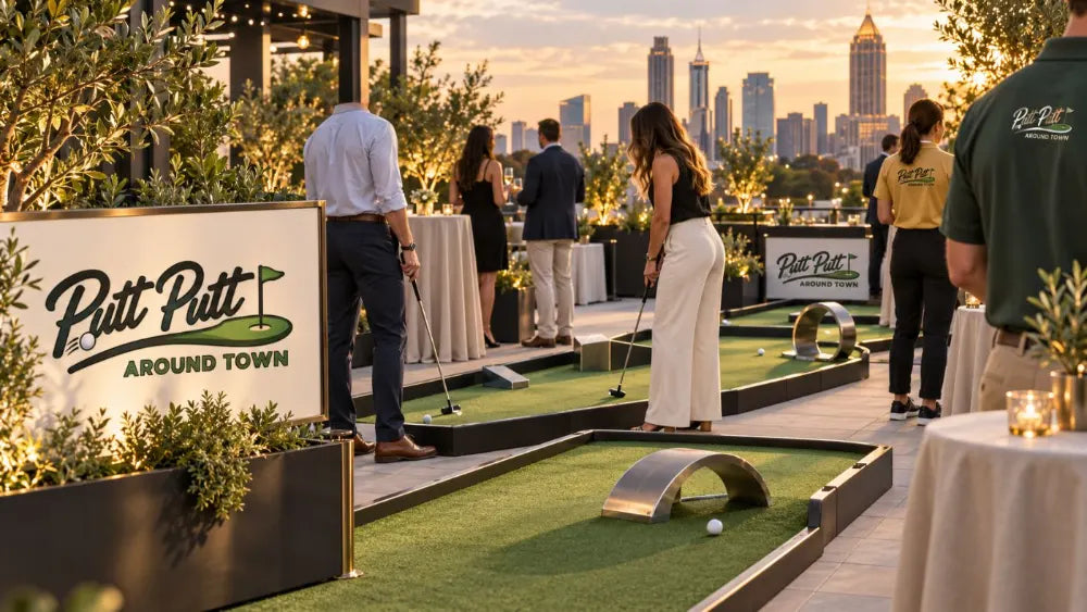 Guests playing at a corporate event